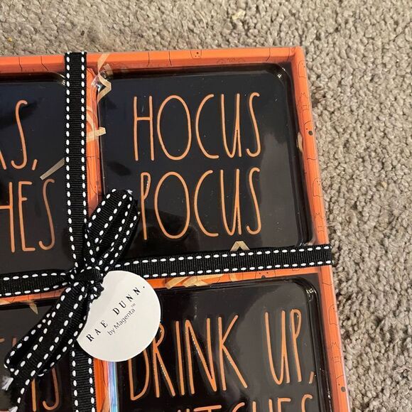 Rae Dunn Halloween Coaster Set Hocus Pocus Witch - Picture 2 of 4
